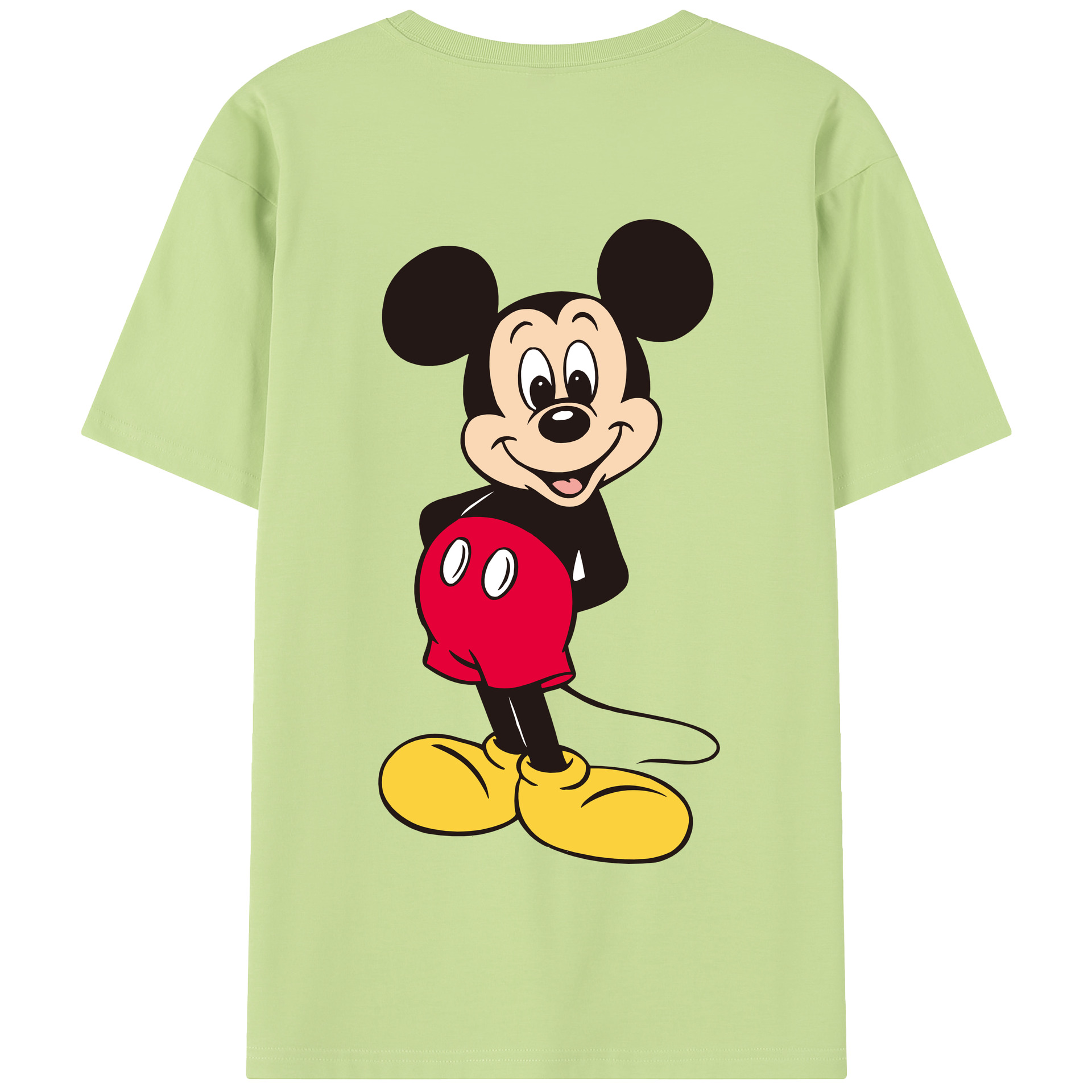 （画像用） ミッキーマウス Mickey Mouse 綿100％半袖Tシャツ（背面プリント）